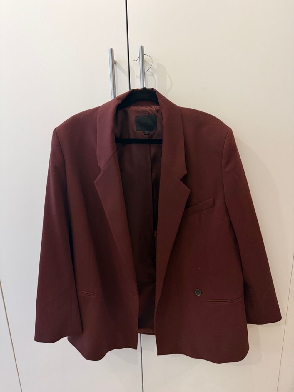 Zara Burgundy Blazer Jacket